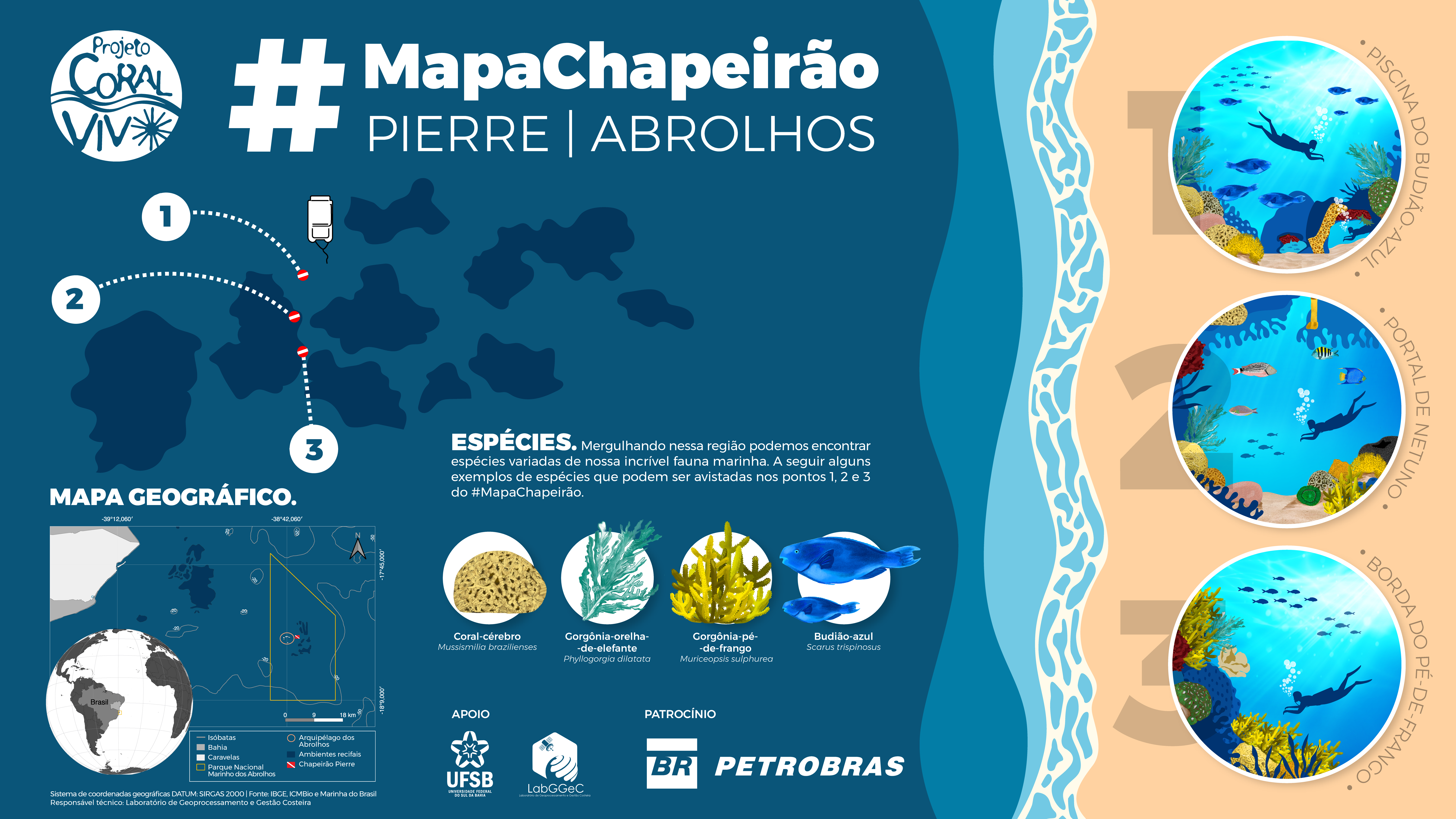 capa do livro Mapa Digital Chapeirao Pierre Abrolhos