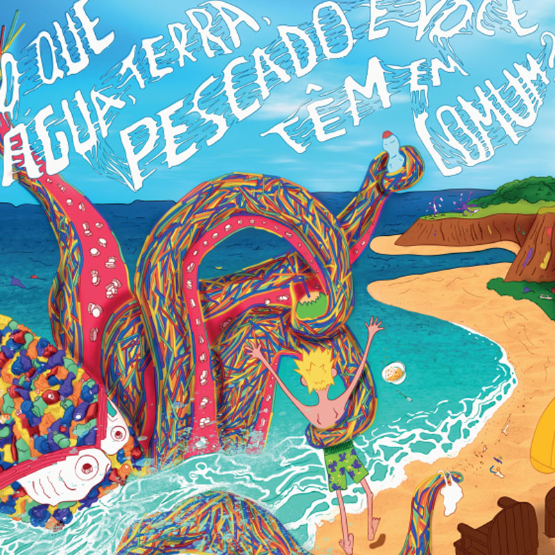 capa do livro cartaz praia limpa